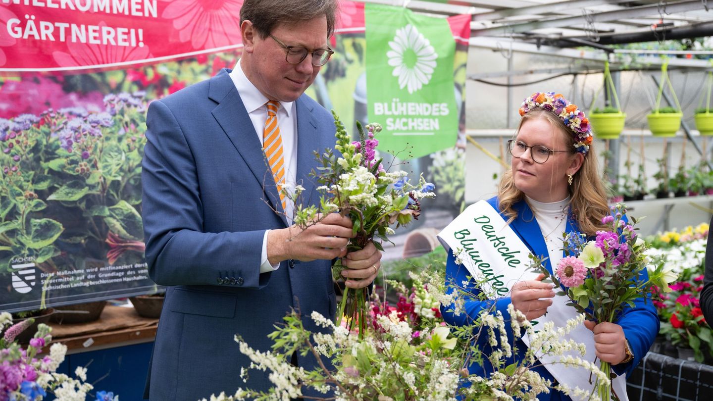 Gartenbaubranche: Minister wirbt für Blühendes aus Sachsen in Beet und Topf